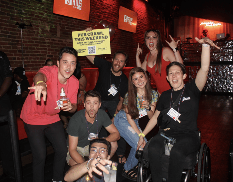 Downtown Denver Pub Crawl - Food & Drinks Included! - Games, shots, and the social pace
