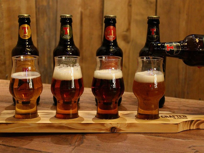 Glasgow: Beer Flight with a Haggis Taster in a Glasgow pub - Haggis Bon Bons Meet Glasgow Beer