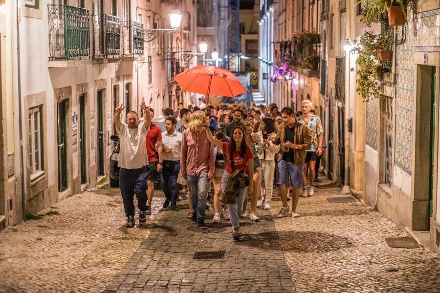 Lisbon: Pub Crawl with Open Bar (Premium Upgrade Available) - A second Bairro Alto stop with a different mood