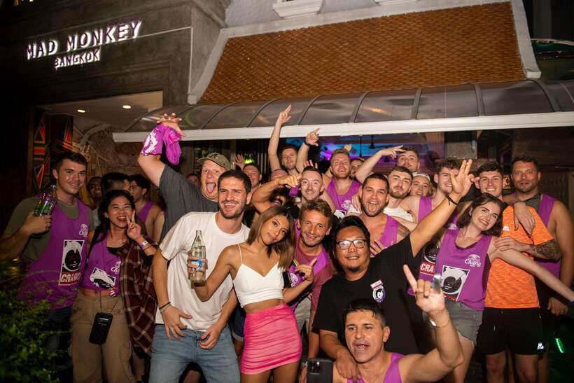 Mad Monkey Bangkok Pub Crawl - Bucket Bar and the midnight finish