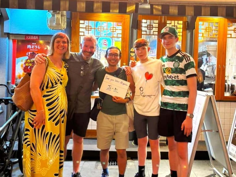Osaka: Deep Food Tour and Bar Hopping in Namba - The opening photo stop and Osaka’s famous sign