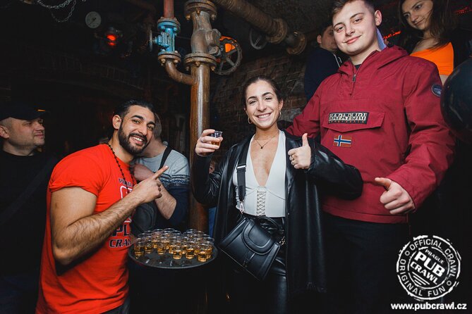 Prague Pub Crawl with Unlimited Drinks & 5 story club Entry - Shots and the Old Town bar stops