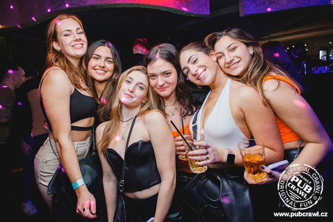 Prague Pub Crawl with Unlimited Drinks & 5 story club Entry - Group size, age, and social style