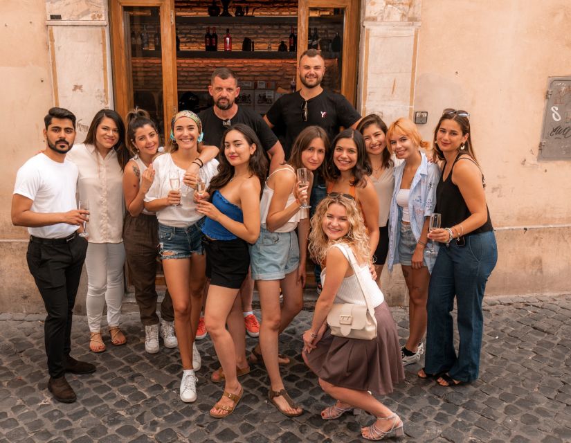 Rome: Forbidden History Walking Tour & Pub Crawl with Drinks - Reserved tables and a smoother night out