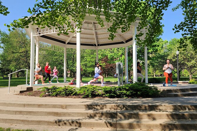 Shared Yoga and Coffee Experience On The Trolley Pub - A Sunday morning that mixes movement and city views
